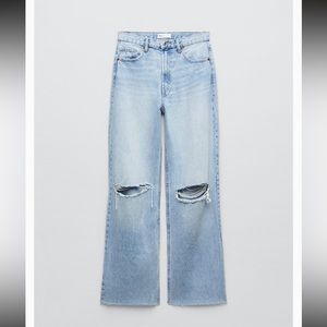 ZARA high rise wide leg jeans